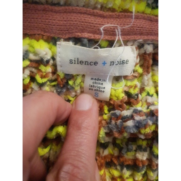 Silence Noise Womens Sweater Size Small Slouchy Chenille Crop Comfy Soft Boxy - Picture 5 of 12